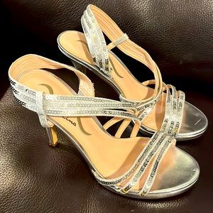 Sequin dress heels